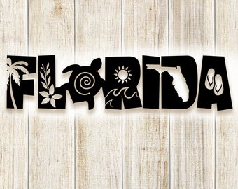Florida svg, Strand geschnitten Datei, Cricut, Silhouette, Glowforge (svg/png/dxf)