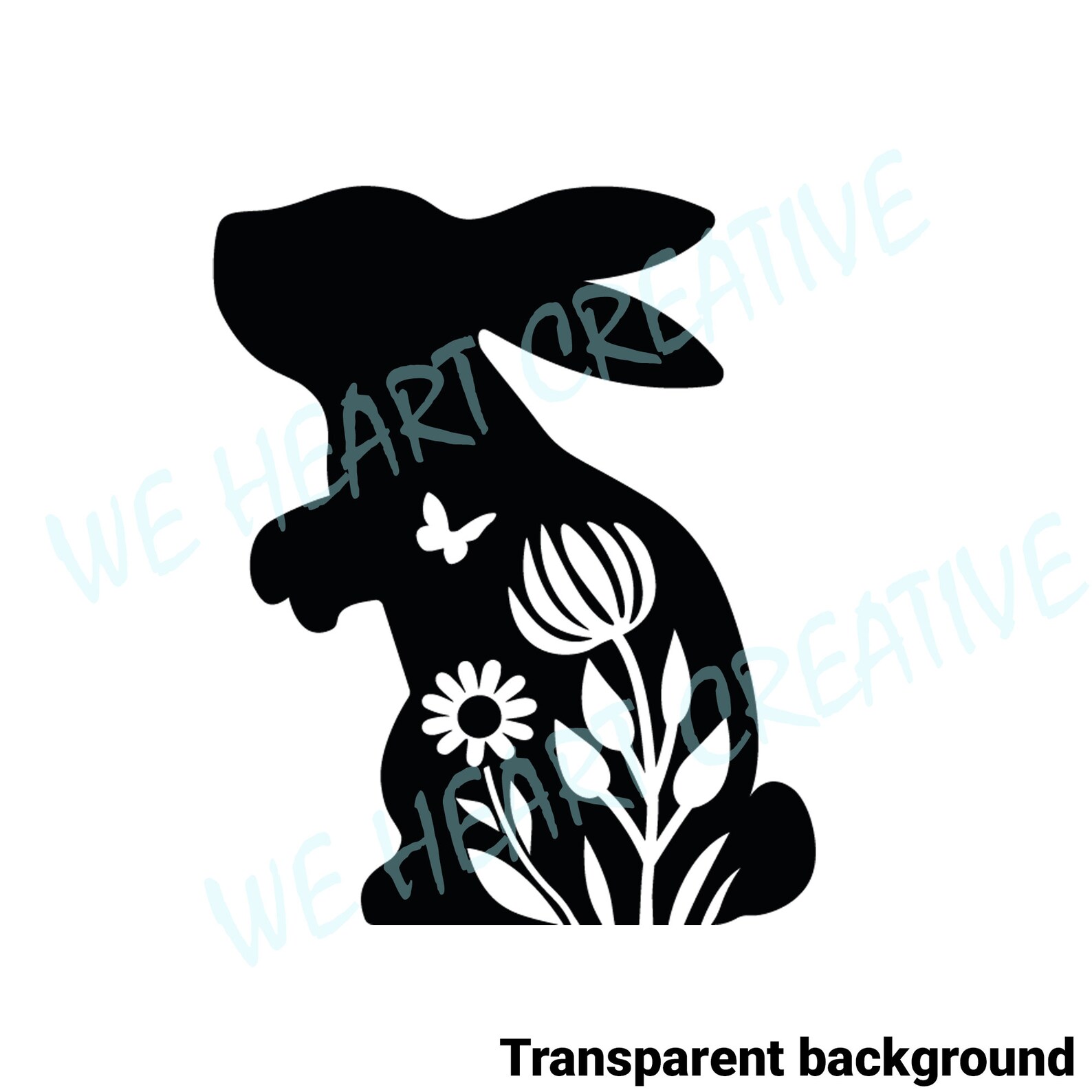 Rabbit SVG Bundle, Floral Bunnies for Digital Download, Spring Svg ...