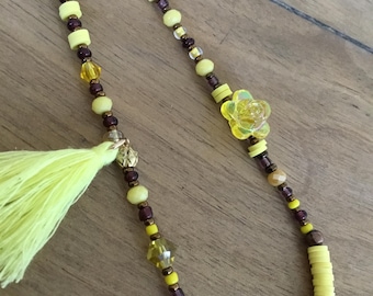 Mimosa yellow mobile phone charm / Phone charm / Phone strap