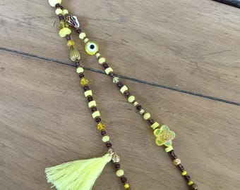 Mimosa yellow mobile phone charm / Phone charm / Phone strap