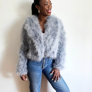 Zara Jacket Feathers Etsy