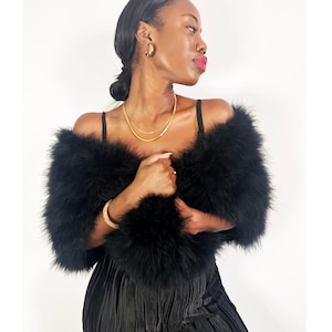 Buy Black Feather Stole Online In India Etsy India