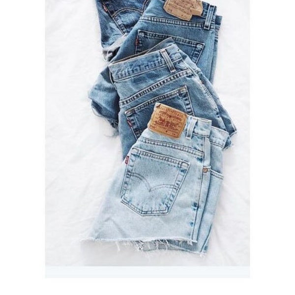 Shorts Levi's vintage Shorts Levi Jean toutes les tailles Short Levi taille haute Tous les délavages Levi Jean cut off short Levi bleu noir short vintage