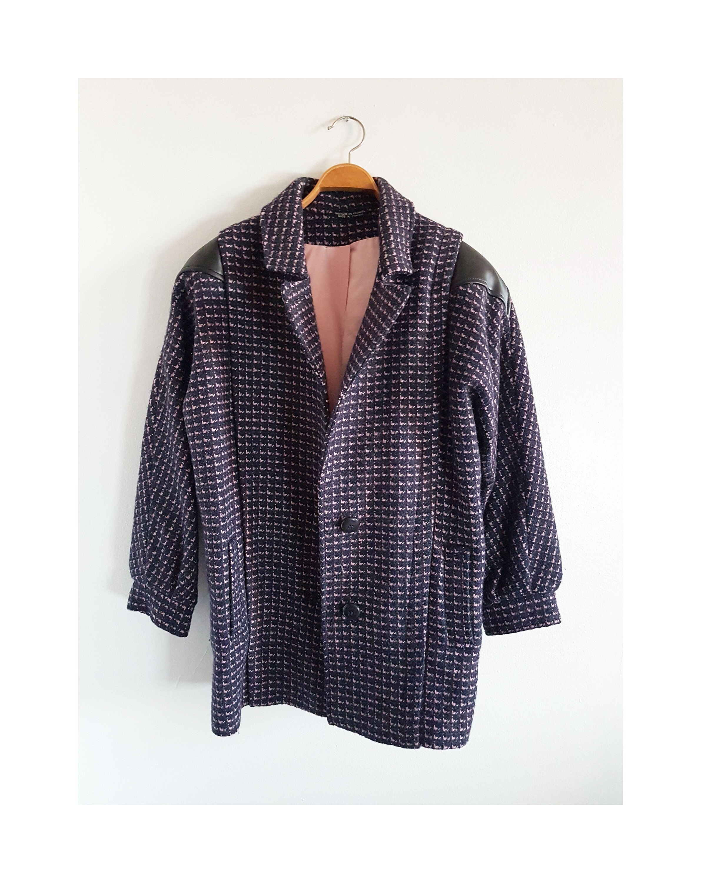 Houndstooth Peacoat - Etsy