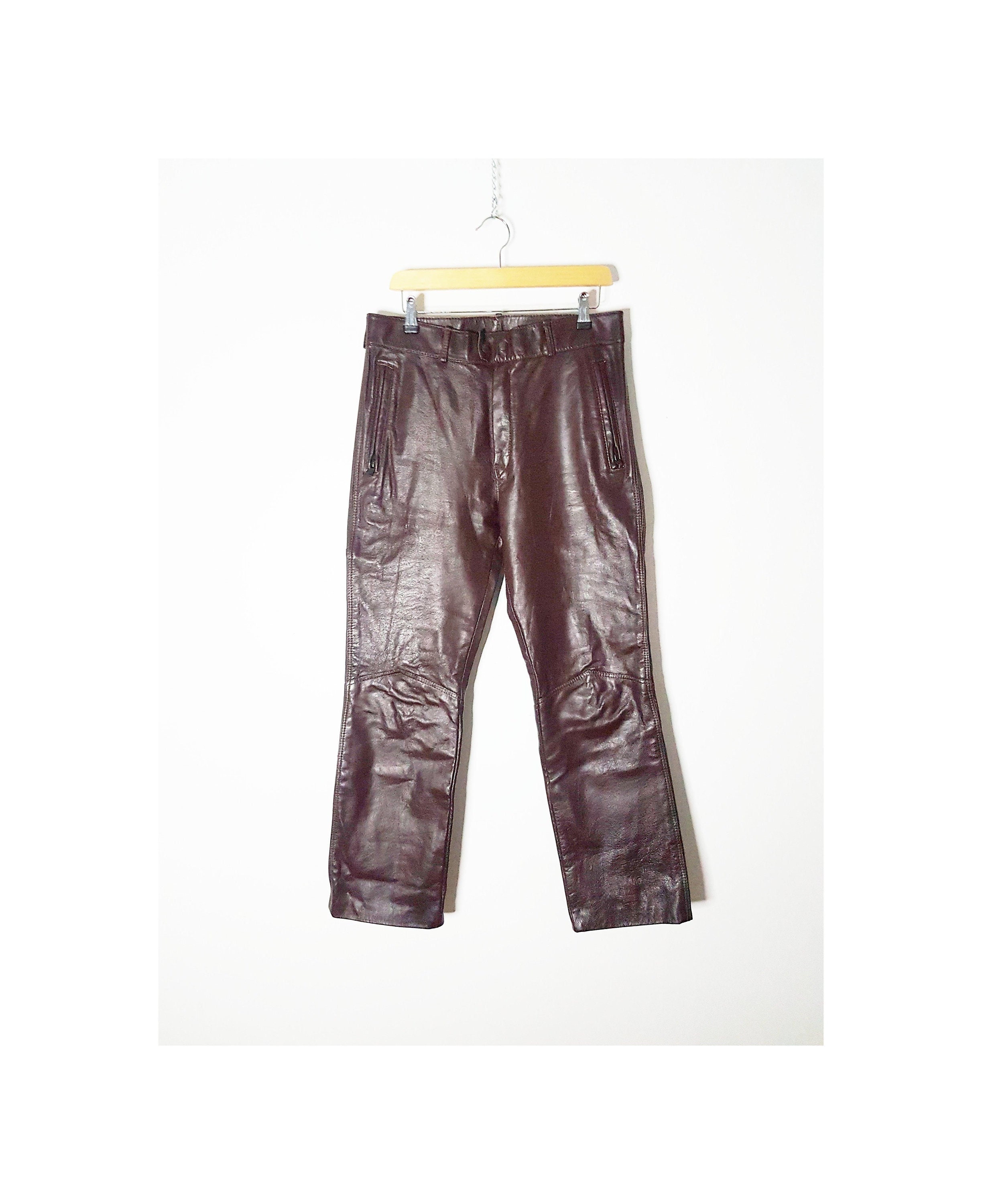 Baggy Leather Pant - Etsy Canada