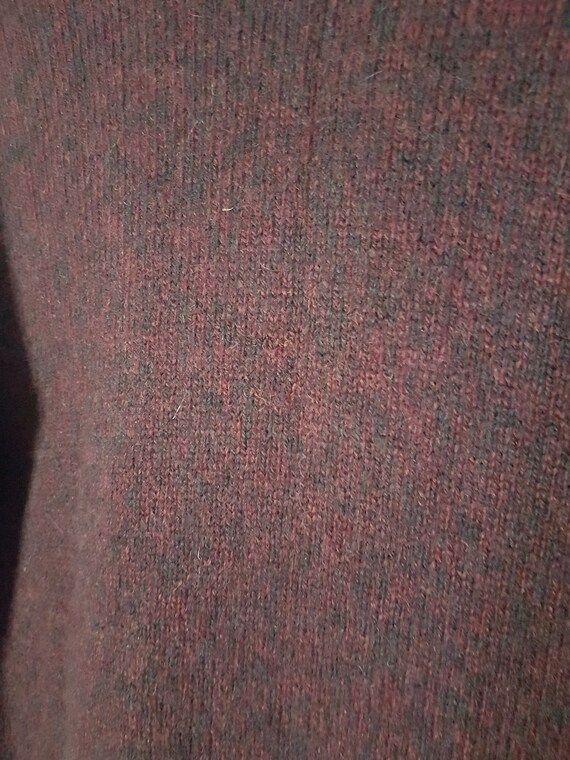 Vintage Woolrich Dark Red Wool Sweater Size L, Bu… - image 6