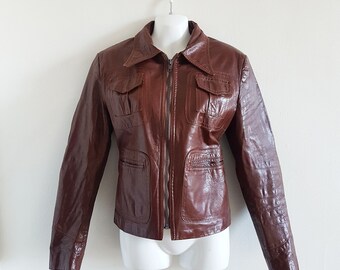 1970s Leather Jacket - Etsy