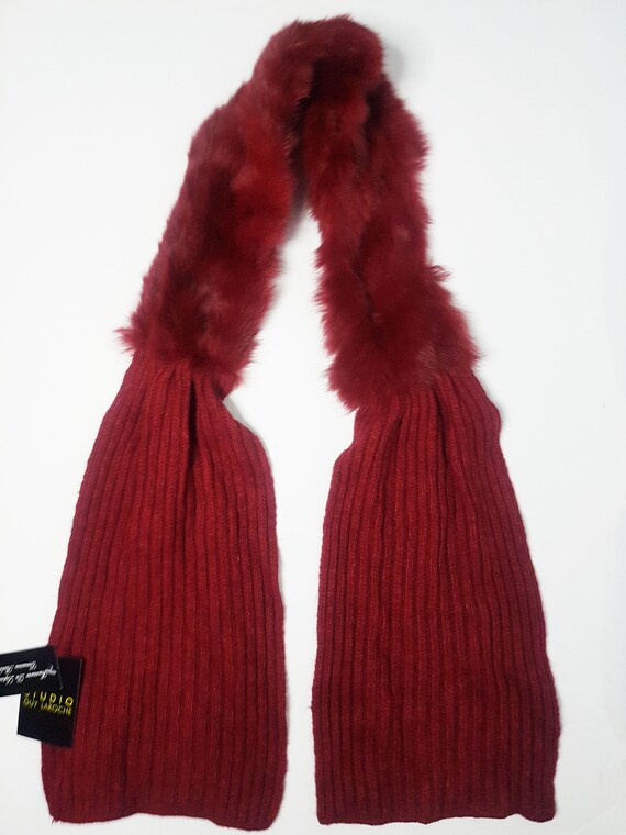 Vintage Deadstock Guy Laroche Red Rabbit Fur Ango… - image 4