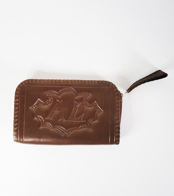 Pochette En Cuir Véritable Marron - Style Minimaliste Vintage Avec Bandoulière Amovible