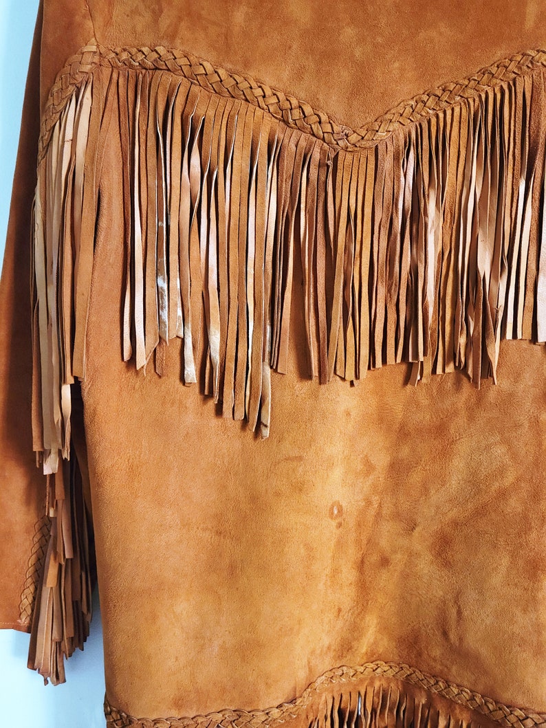 70s Deer Hide Fringe Jacket Western Buckskin Suede Fringe Etsy