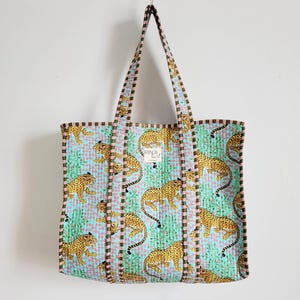 The Weekend-draagtas groene luipaardprint