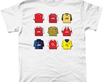 Camiseta gráfica con equipaciones retro del Arsenal (unisex)