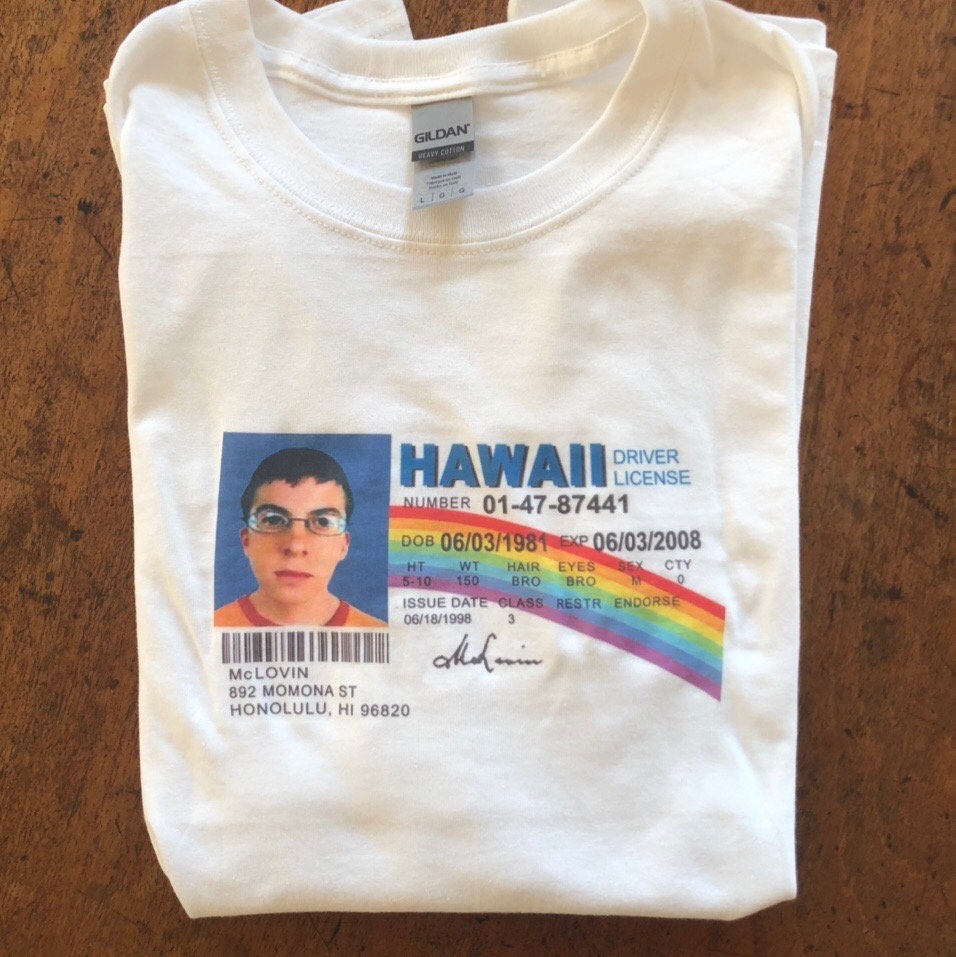 Mens Womens T-Shirt McLovin Cotton Fake Shirt Id Unisex Tee