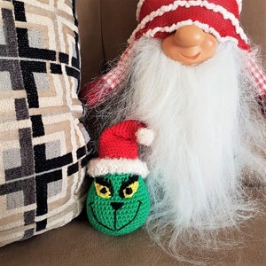 Grinch Ornament Amigurumi digital crochet pattern