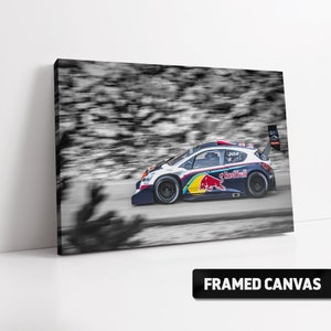 PEUGEOT 208 T16 Sebastien Loeb Pikes Peak Canvas Print Mont Ventoux | Red Bull Motorsport WRC Fine Wall Art Poster Picture Photo 