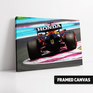 Red Bull | Max Verstappen | CANVAS PRINT French GP 2021 | Fine Wall Art Poster Print | F1 Formula One Gift Choice of Sizes | Top Quality