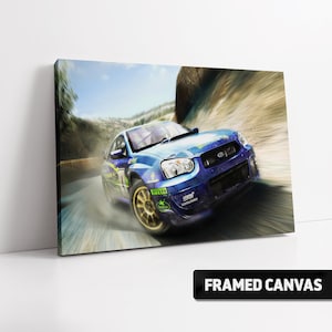Subaru Impreza WRX STi Rally Team USA Canvas Print | Box Framed Stretched Canvas Print or Fine Wall Art Poster Print | Choice of Sizes