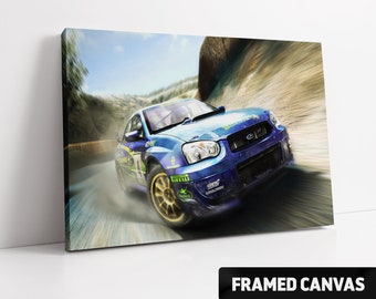 Subaru Impreza WRX STi Rally Team USA Canvas Print | Box Framed Stretched Canvas Print or Fine Wall Art Poster Print | Choice of Sizes