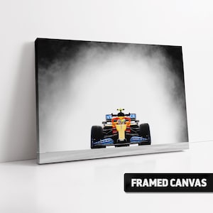 LANDO NORRIS Stretched Canvas Print | McLaren F1 Formula One | 2020 Hungarian GP F1 | Fine Wall Art Poster Print Picture Photo