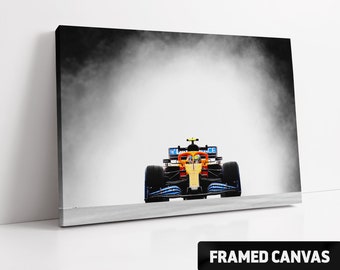 LANDO NORRIS Stretched Canvas Print | McLaren F1 Formula One | 2020 Hungarian GP F1 | Fine Wall Art Poster Print Picture Photo