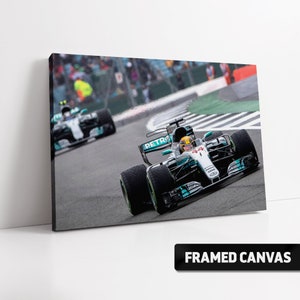 CANVAS PRINT or Poster | Lewis Hamilton Silverstone 2017 British GP F1 | Mercedes Formula One Motorsport Fine Wall Art Poster Picture Photo