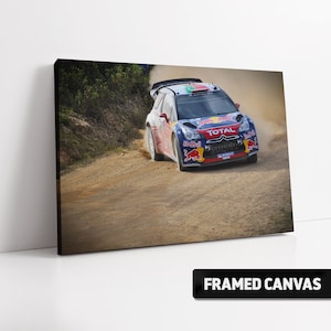 Sebastien Loeb Citroen DS3 WRC Canvas Print | World Rally Championship 2011 Portugal Red Bull Motorsport Fine Wall Art Poster Picture Photo