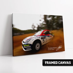 Colin McRae Ford Focus RS WRC 02 Canvas Print | Australian 2002 World Rally Championship Motorsport Fine Wall Art Poster Picture Photo  ---