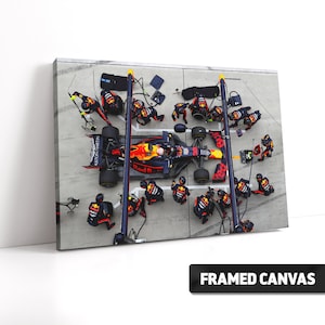 Max Verstappen Pit Stop Red Bull Canvas Print or Fine Wall Art Poster Print | F1 Fan Gift | Formula 1 One Photo Picture | Choice of Sizes...