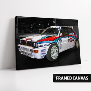 Lancia Delta HF Integrale Group A Rally Car Canvas Print | 1987-1991 WRC World Rally Championship Fine Wall Art Poster Picture Photo