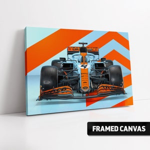 LANDO NORRIS Canvas Print | McLaren Racing Iconic Gulf Livery Monaco 2021 | F1 Formula One Fine Wall Art Poster Print Picture Photo
