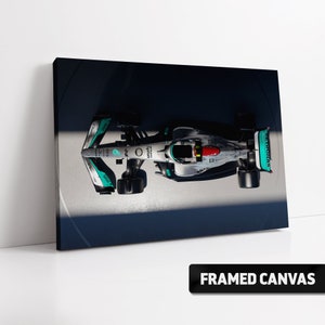 Mercedes-AMG W13 Formula 1 E Performance Canvas Print LEWIS HAMILTON Top View | Stretched Canvas Prints Wall Art Poster Picture Photo