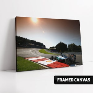 Belgian Grand Prix 2016 LEWIS HAMILTON Canvas Print | F1 Formula One Motorsport Fine Wall Art Poster Picture Photo | F1 Fan Gift