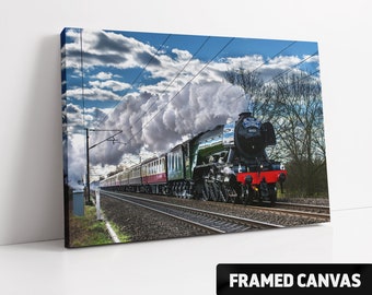 The FLYING SCOTSMAN Canvas Print | Steam Train Locomotive Fine Wall Art Poster Print Picture Photo | Choice of Sizes