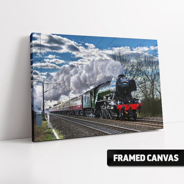 The FLYING SCOTSMAN Canvas Print | Steam Train Locomotive Fine Wall Art Poster Print Picture Photo | Choice of Sizes