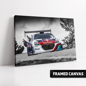 PEUGEOT 208 T16 Sebastien Loeb Pikes Peak Canvas Print Mont Ventoux | Red Bull Motorsport WRC Fine Wall Art Poster Picture Photo 