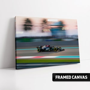 LEWIS HAMILTON Canvas Print Abu Dhabi 2021 Formula One  | Box Framed Stretched Canvas Prints Wall Art Poster Picture Photo | F1 Gift