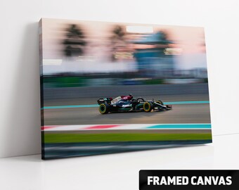 LEWIS HAMILTON Canvas Print Abu Dhabi 2021 Formula One  | Box Framed Stretched Canvas Prints Wall Art Poster Picture Photo | F1 Gift
