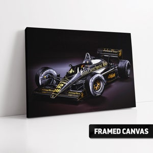 AYRTON SENNA F1 Lotus 98T 1985 Team Car Canvas Print Photo Wall Art Poster