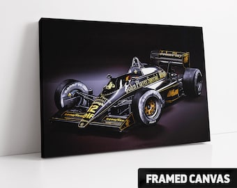 アイルトン・セナ ロータス 98T - フォーミュラ1 イラスト アート