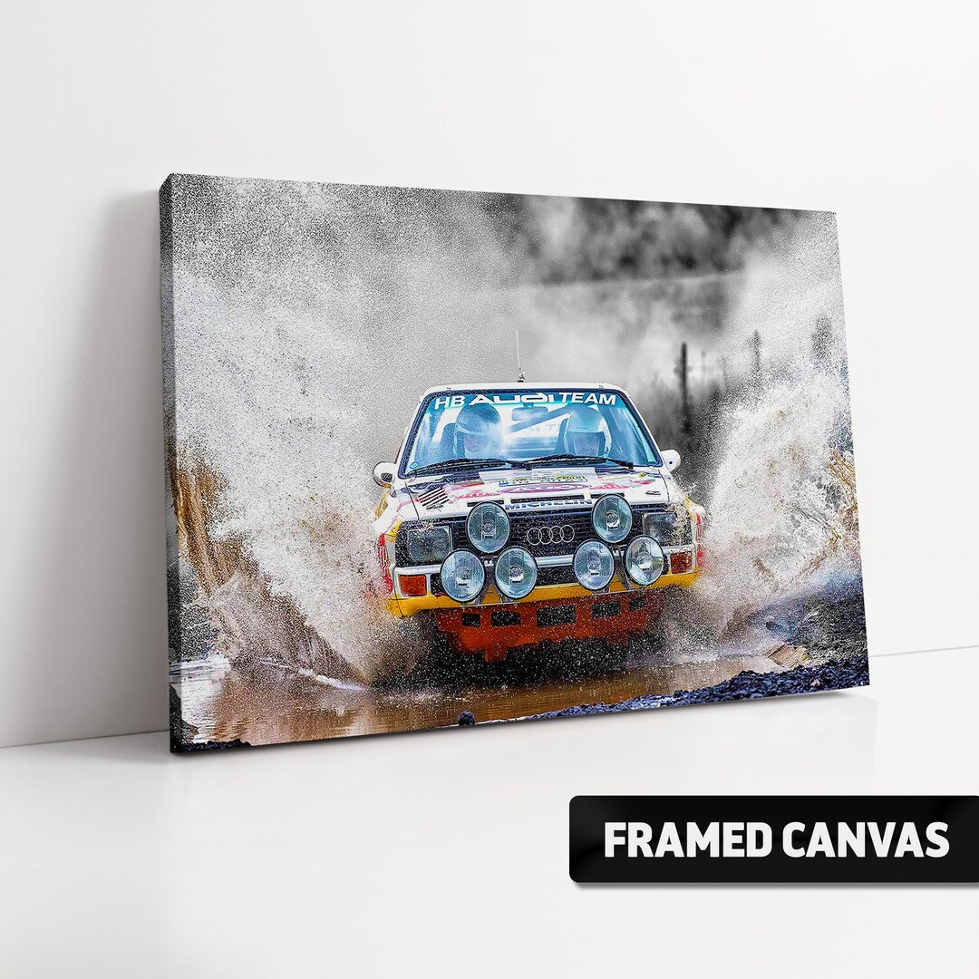 AUDI QUATTRO A2 Canvas Print | Group B Rally Car Gift | Stretched ...