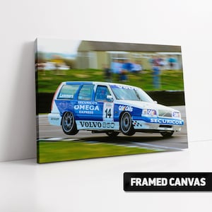 Volvo 850 Estate Wagon Jan Lammers Touring Cars BTCC Rally | Stretched Canvas Prints Wall Art Poster Picture Photo