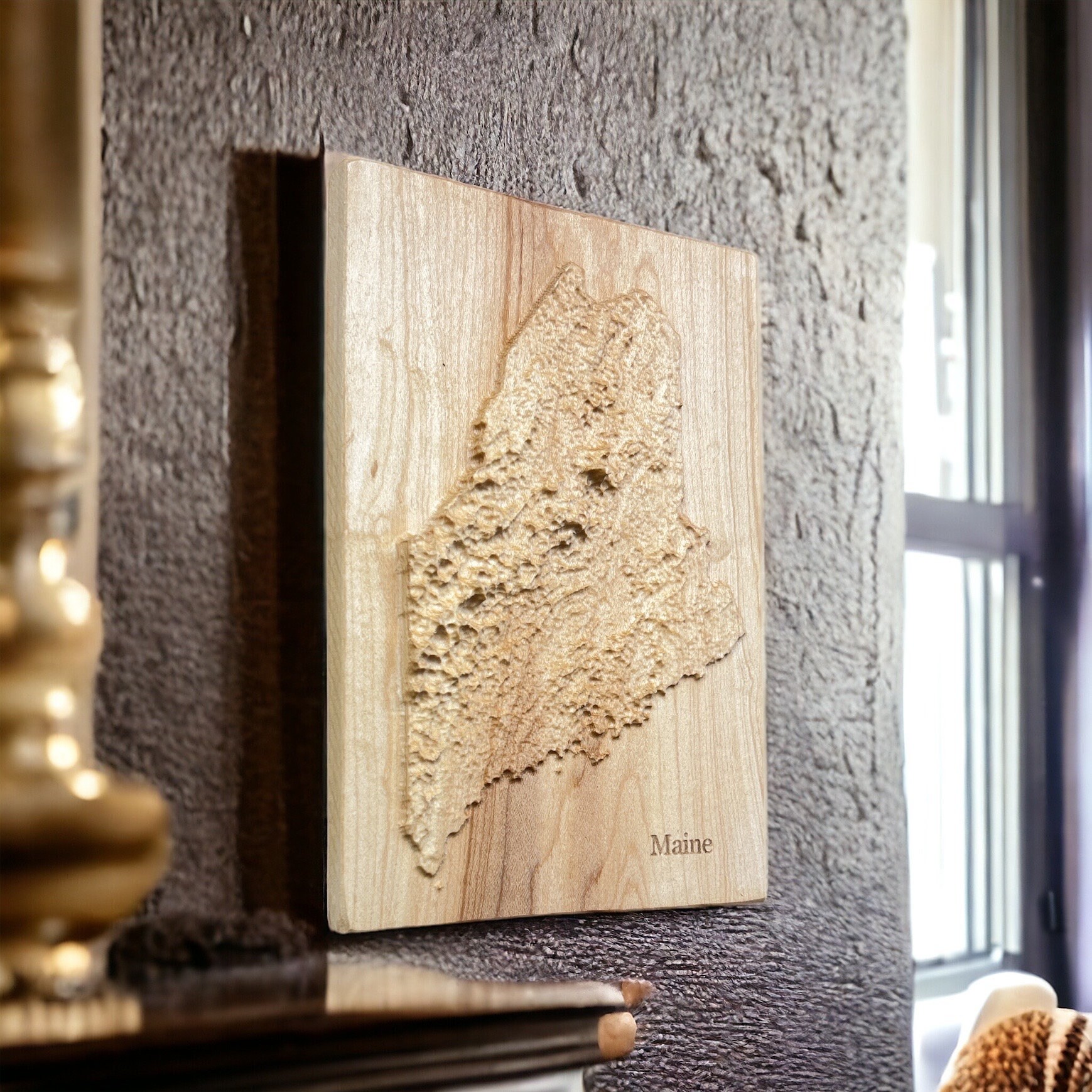 Custom 3d wooden map of Franklin County,Maine,United States