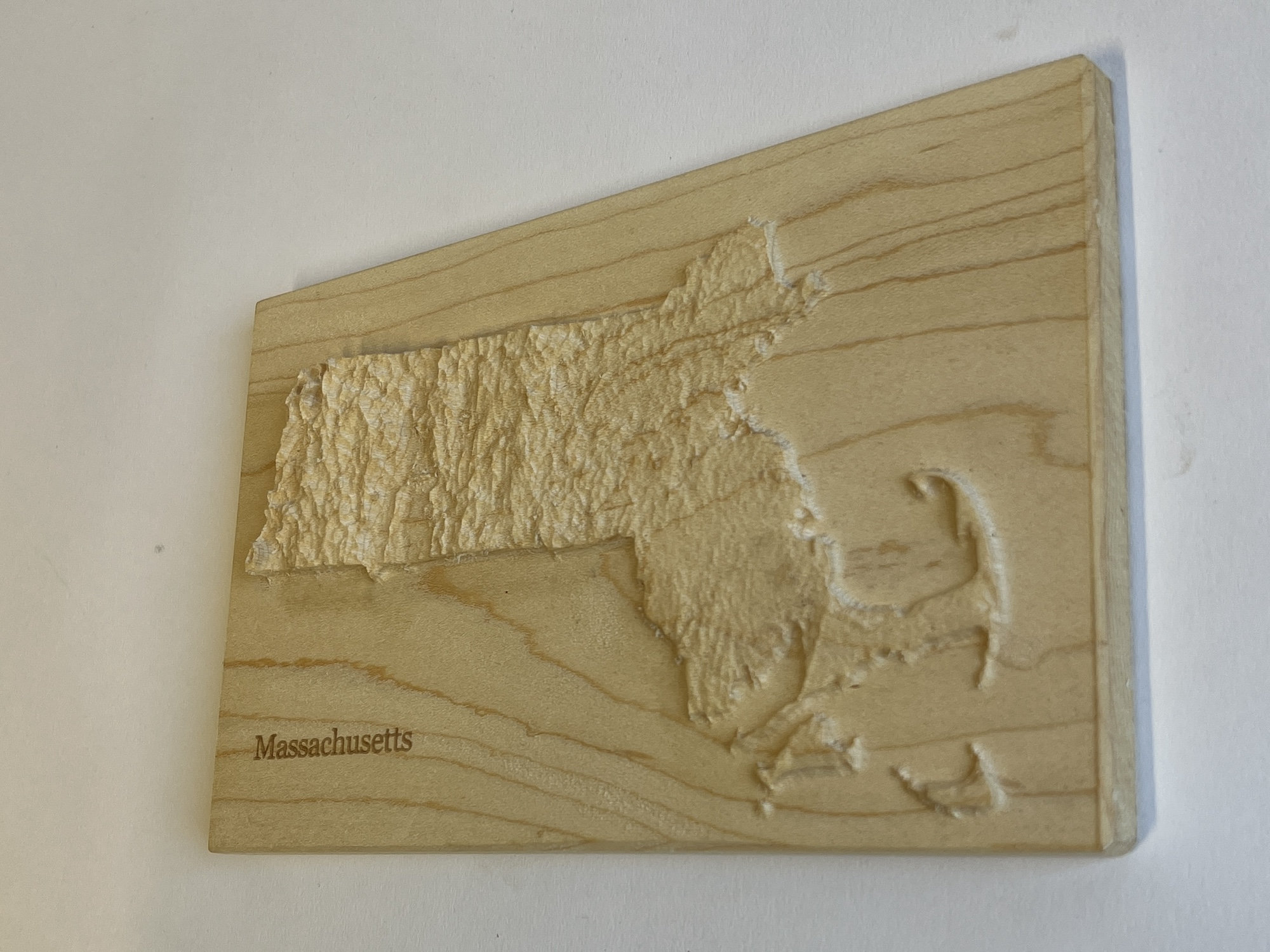 Custom 3d wooden map of Hampshire County,Massachusetts,United States main image 1