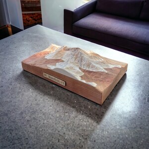 Mt. Mansfield Vermont 3D Karte | TreelineTerrains | Relief Landkarte | Grüne Berge Vermont | 3D Topographische Holzkarte | Einzigartiges Geschenk