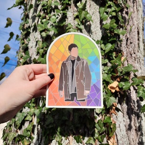 Dean Winchester Stained Glass Window Bumper Sticker