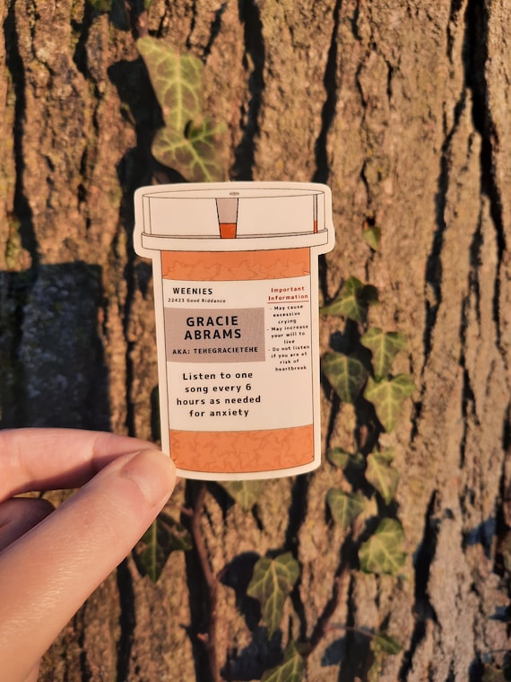 Gracie Abrams Good Riddance Pill Bottle Sticker