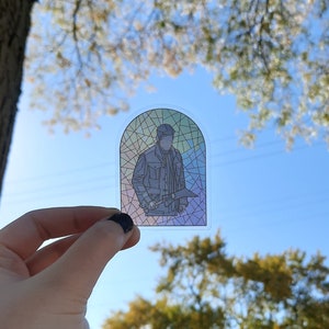 Purgatory Dean Winchester glas-in-loodsticker