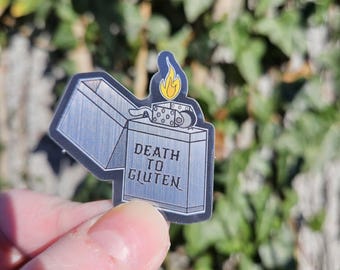 Death To Gluten Zippo Sticker