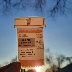 Gracie Abrams Good Riddance Pill Bottle Sticker image 5
