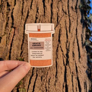 Gracie Abrams Good Riddance Pill Bottle Sticker image 3